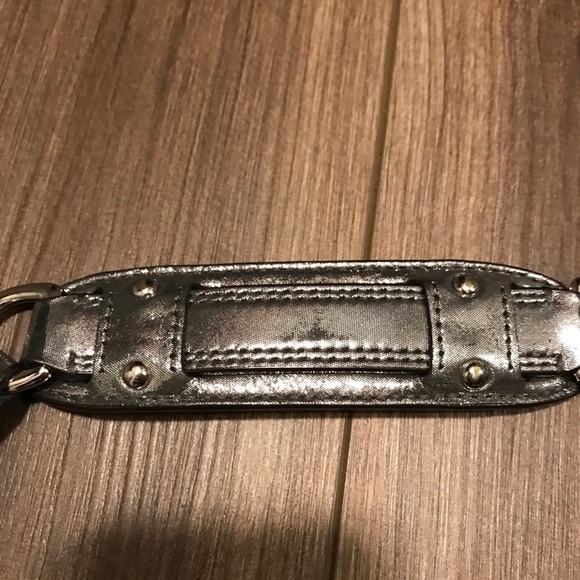 Metallic Silver Coach Shoulder Bag - Picture 6 of 6